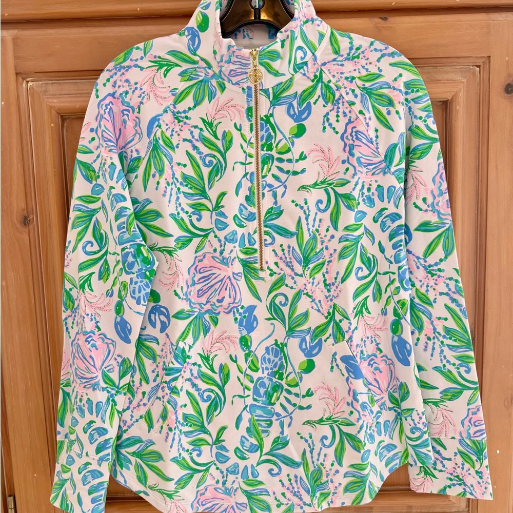 Lilly Pulitzer Skipper Popover Resort White Just A Pinch NWT